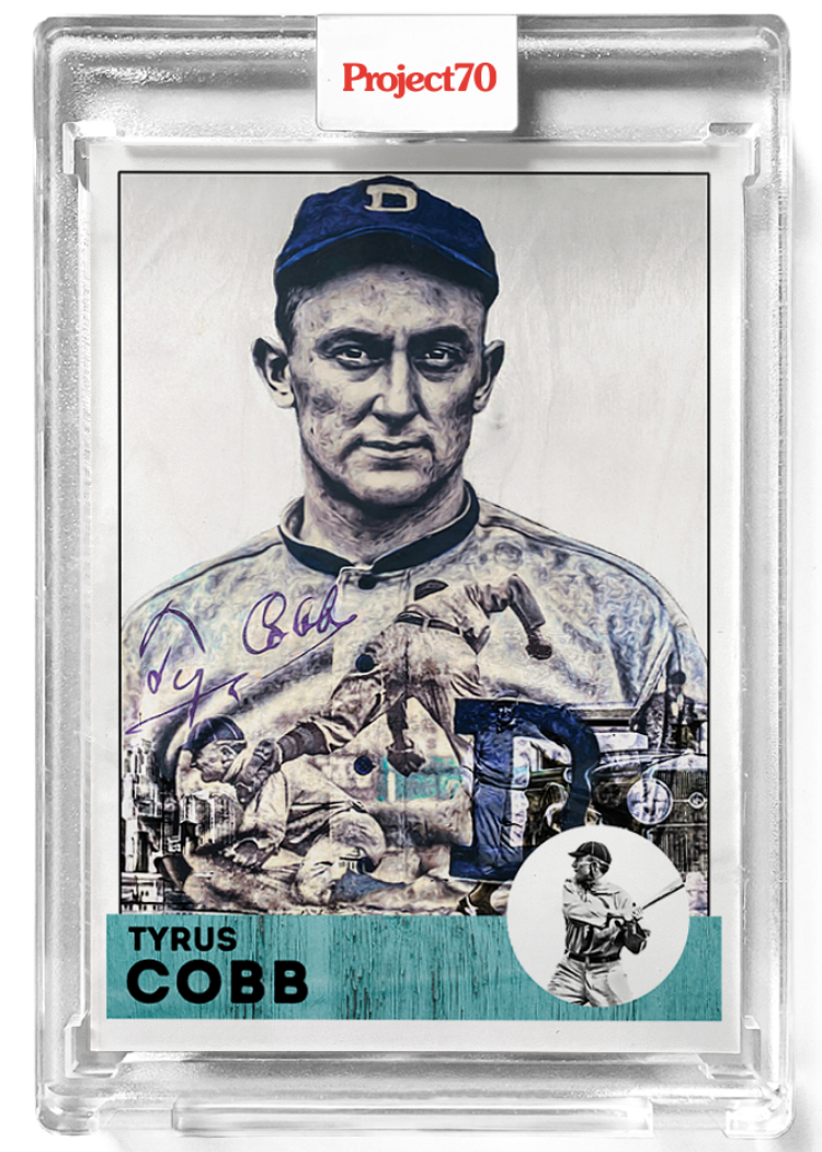 Topps 150 Years of Baseball #21 - Artist Renditions: Ty Cobb - Print Run:  1549