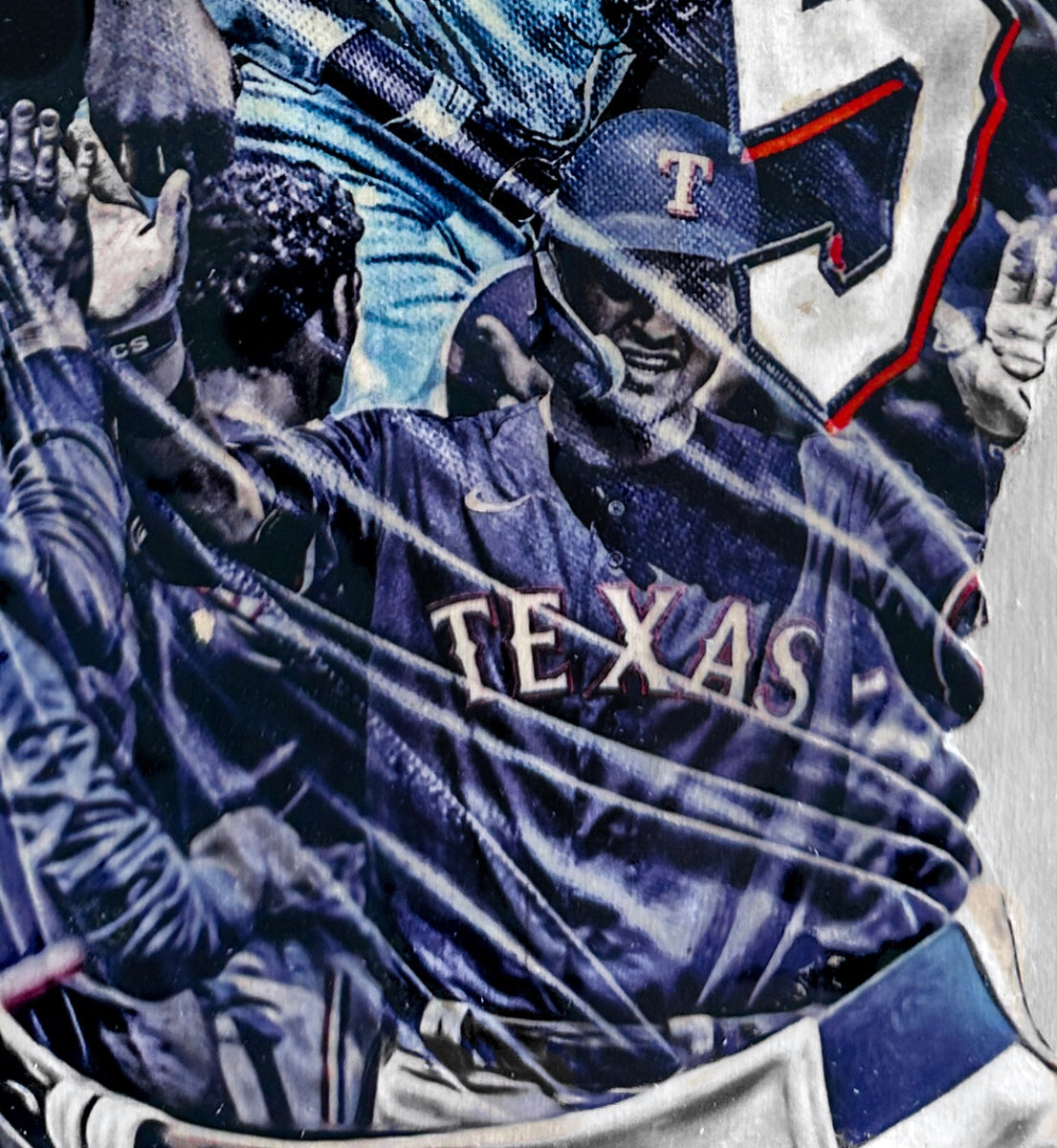 Texas Rangers Lithograph print of Corey Seager 2022 11 x 14