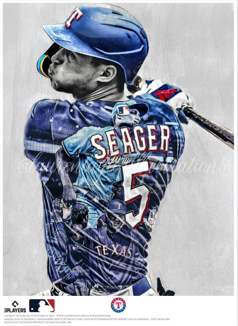 “Texas Seager” (Corey Seager) Texas Rangers - Officially Licensed MLB