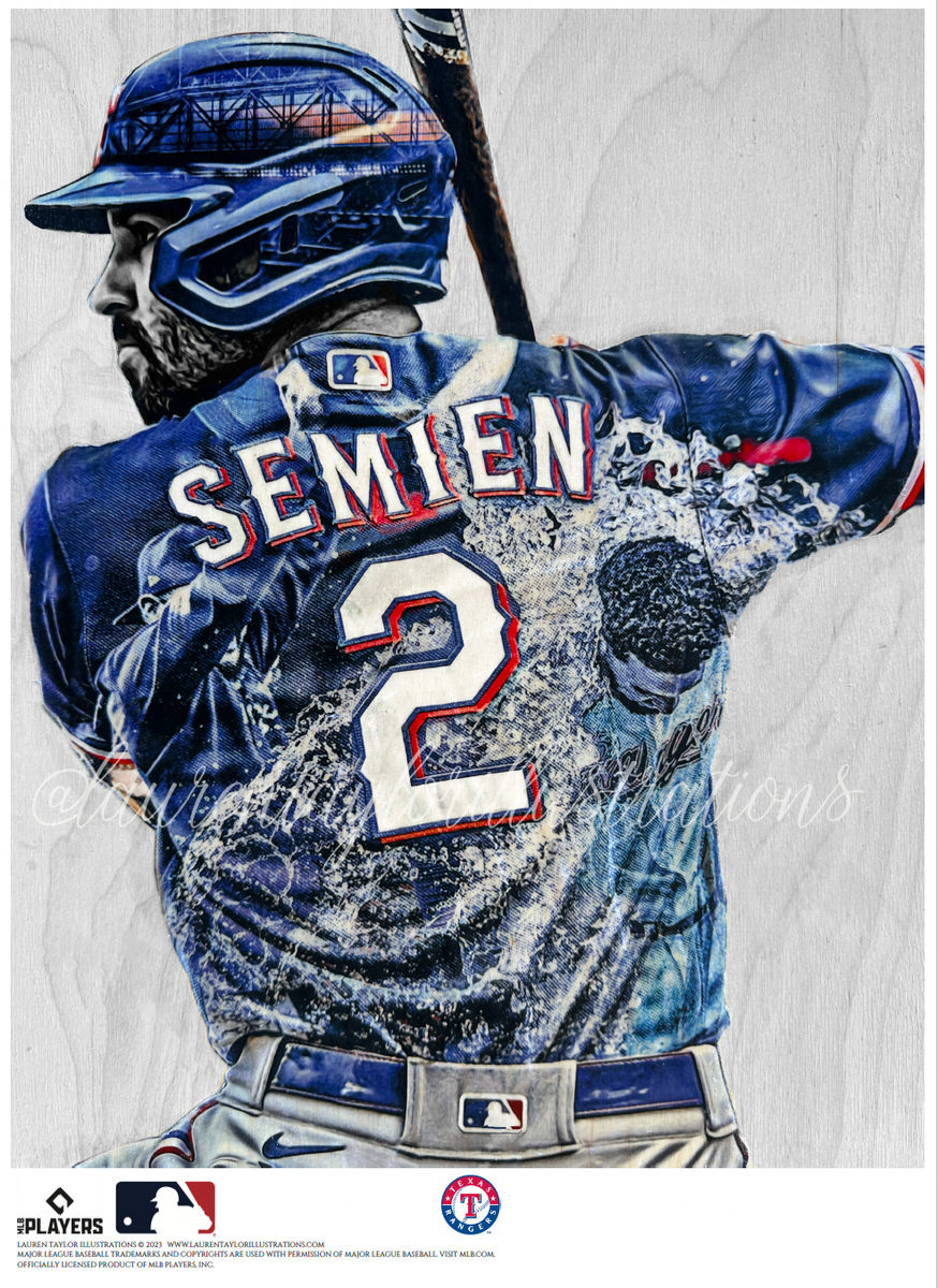 Semien (Marcus Semien) Texas Rangers - Officially Licensed MLB Print