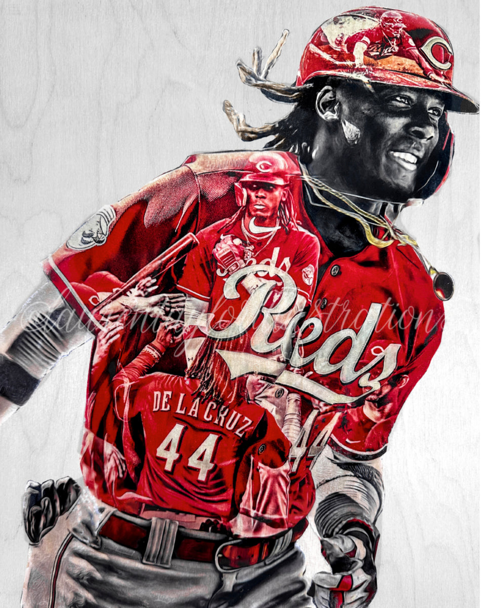 Elly” (Elly De La Cruz) Cincinnati Reds - 1/1 Original on Wood