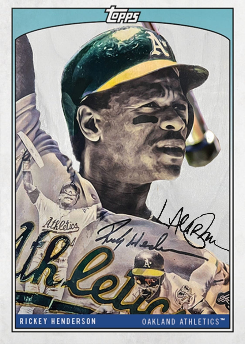 Rickey Henderson — original artist-autographed LTX card