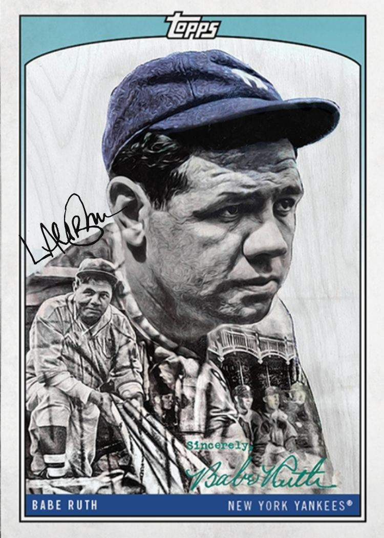 Babe Ruth — original artist-autographed LTX card