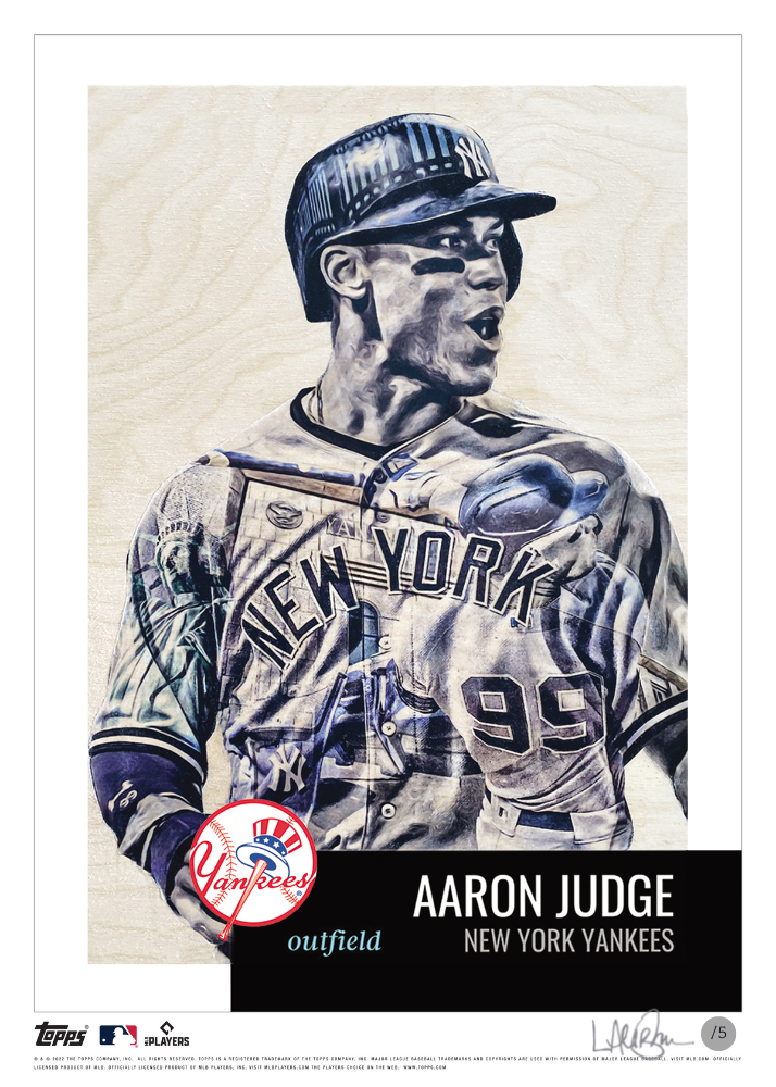 /5 Silver Artist Signature - Topps Wall Art (10x14) of card #870 by Lauren  Taylor - Shohei Ohtani