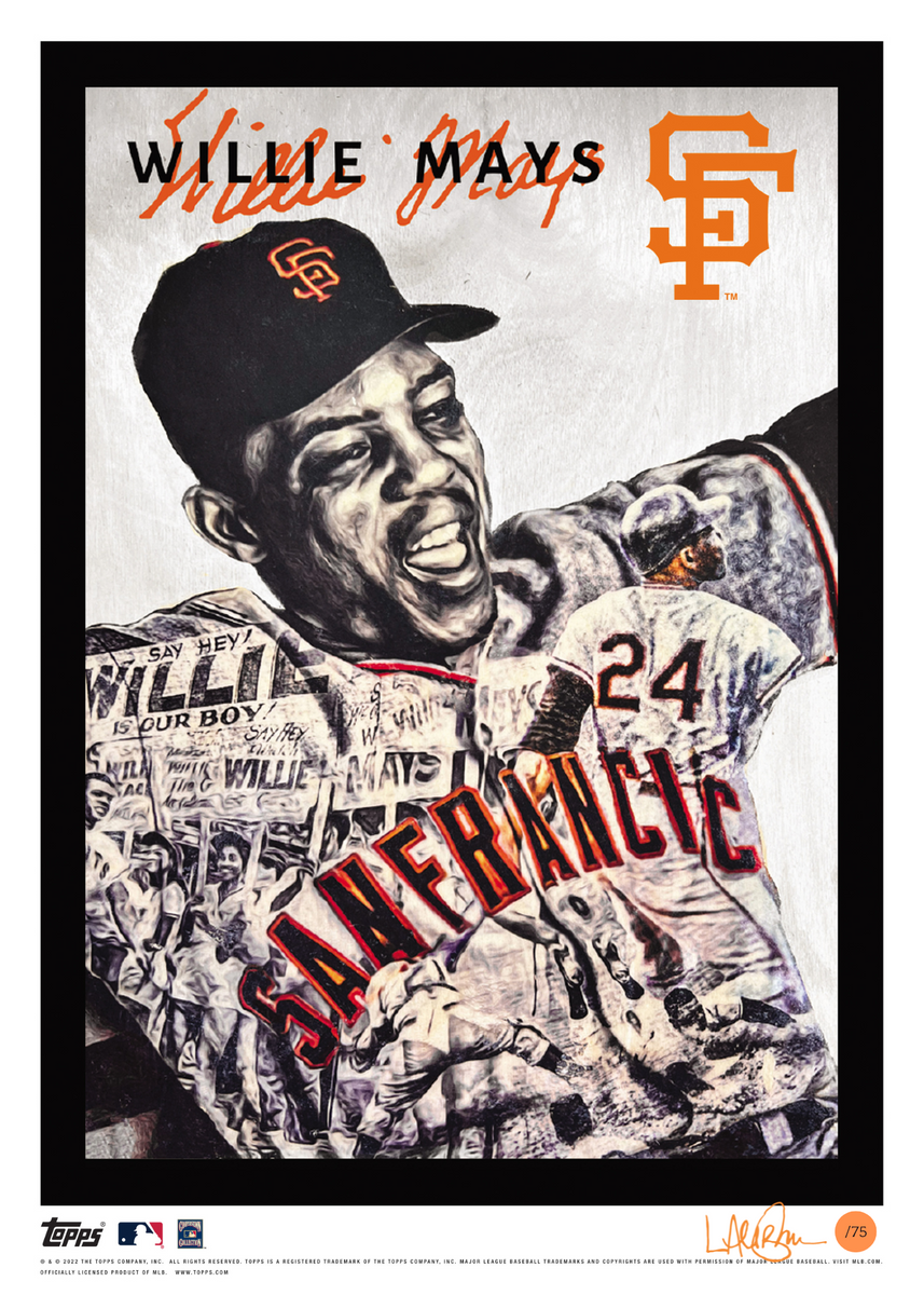 75 Orange Artist Signature - Topps Wall Art (10x14) of card #870 by L