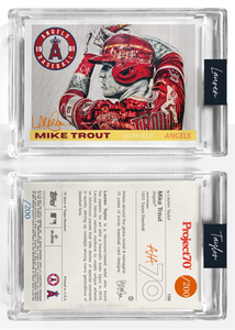 /200 Orange Artist Signature - Topps Project 70 130pt card #159 by Lauren Taylor - Mike Trout