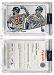 /5 Silver Metallic Artist Signature - Topps Project 70 130pt card #104 by Lauren Taylor - Cody Bellinger / Corey Seager