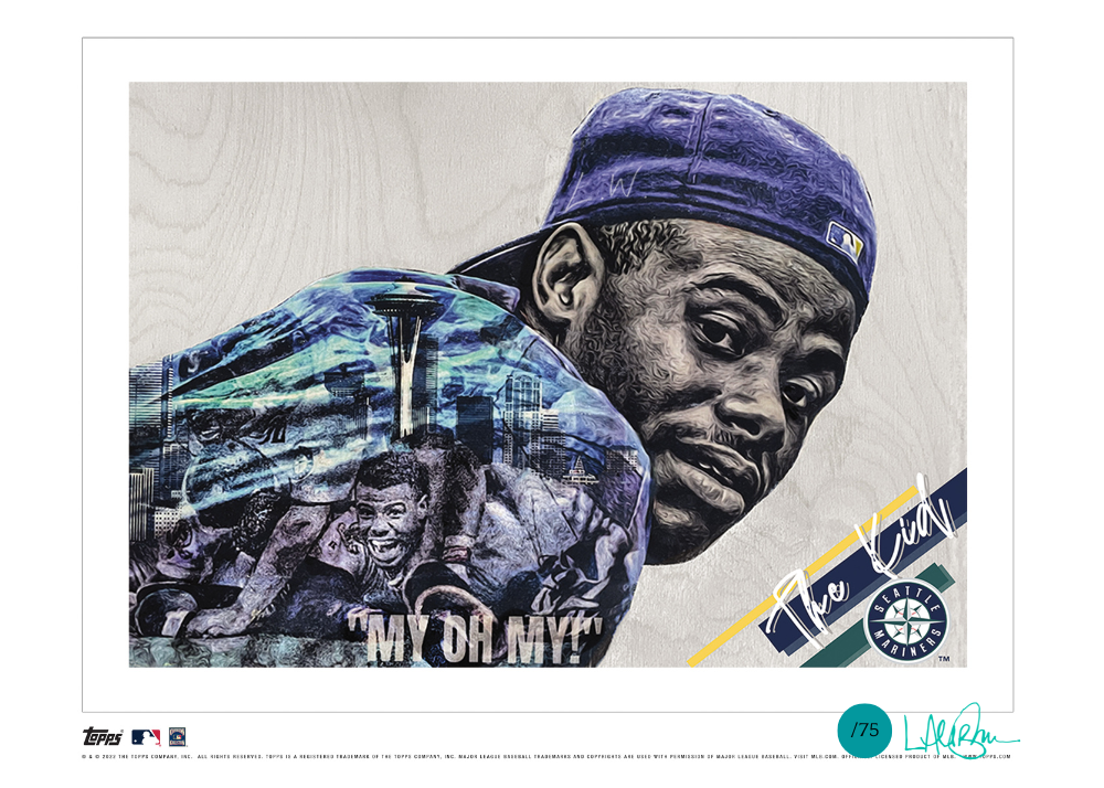 Lauren Taylor x Topps - TEAL Artist Autographed /50 - Ken Griffey Jr.