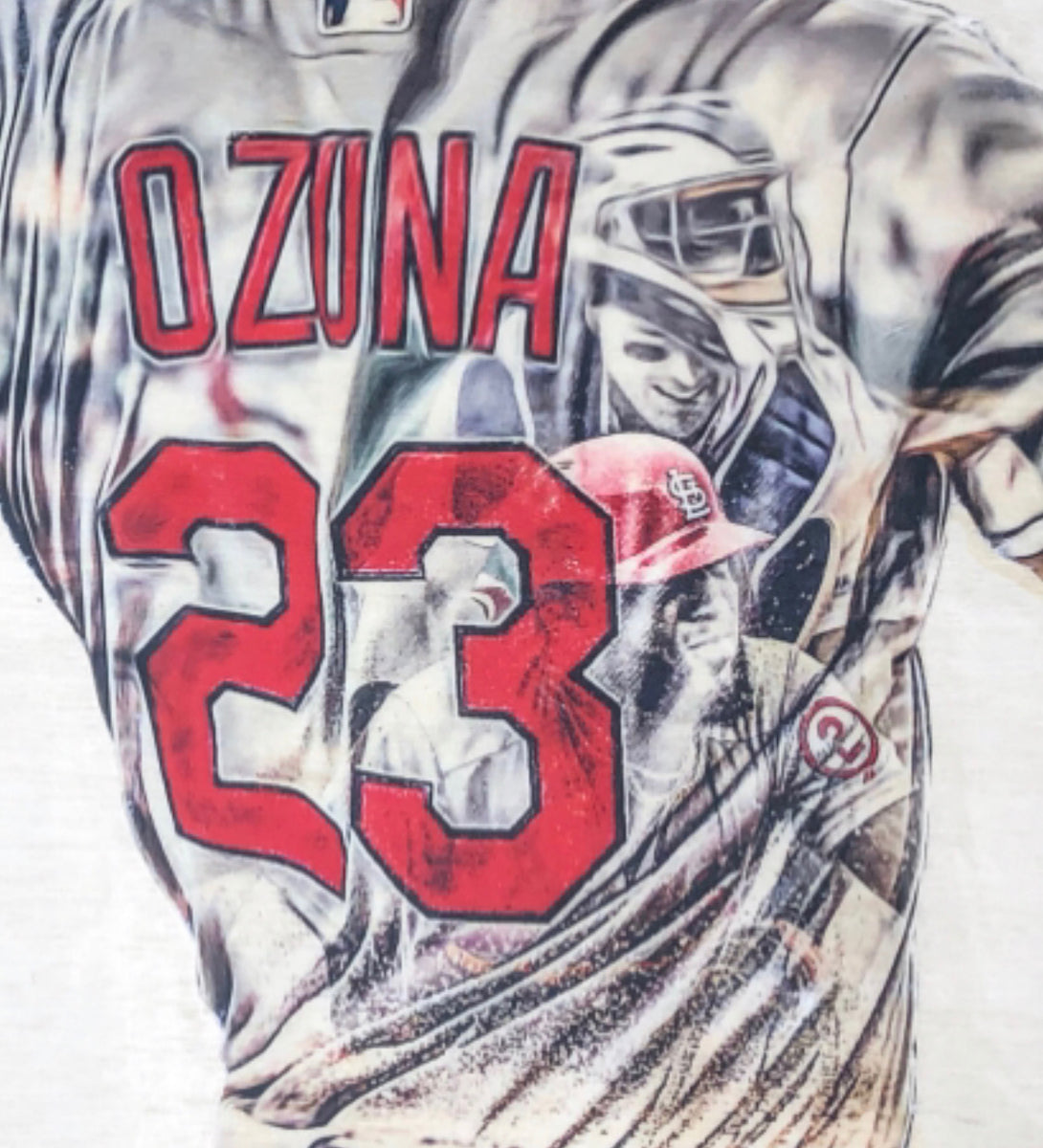 Marcell Ozuna Baseball Paper Poster Braves - Marcell Ozuna - Sticker