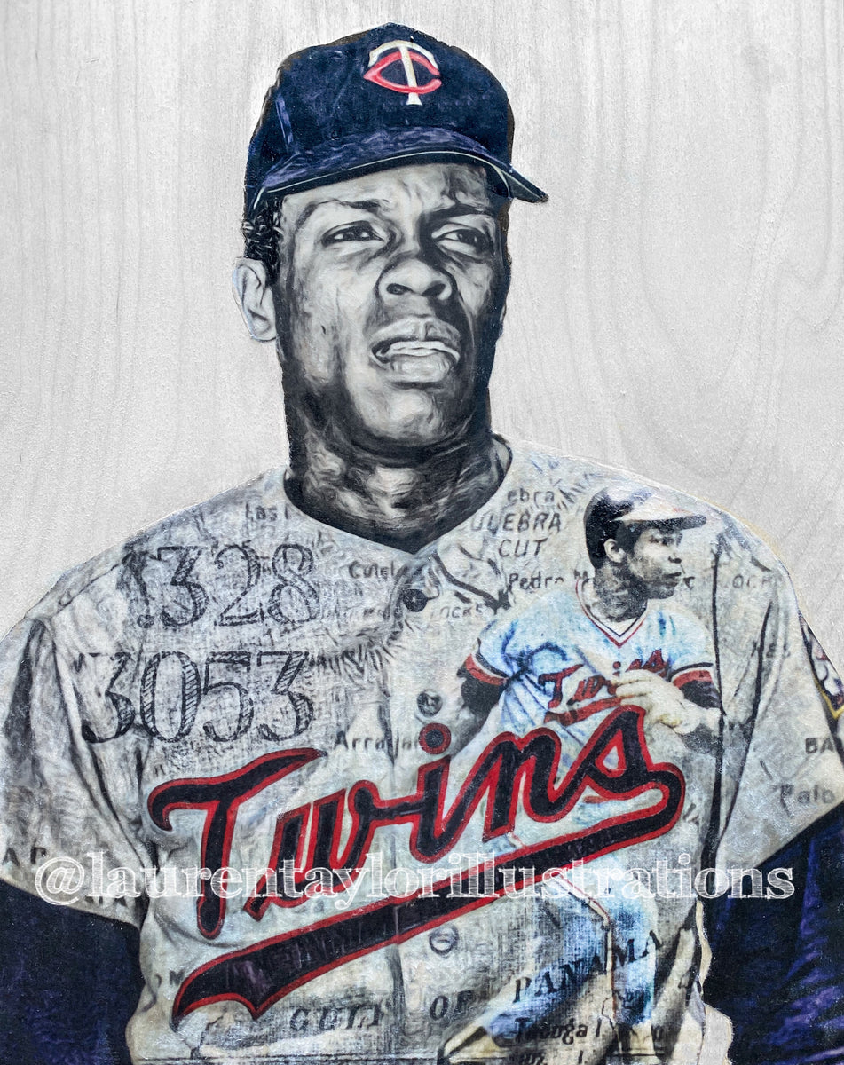 Sir Rodney (Rod Carew) Minnesota Twins- 1/1 Original on Wood