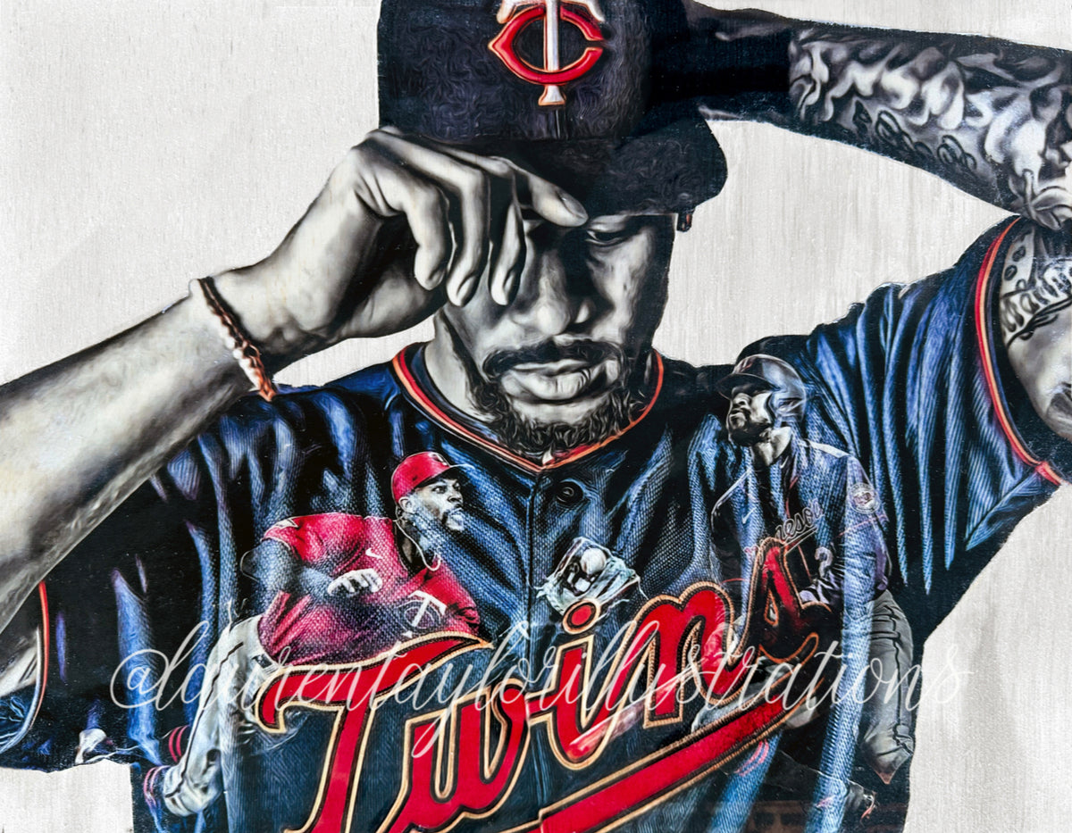 Rinkha Byron Buxton Baseball Edit Tapestries Twins T-Shirt