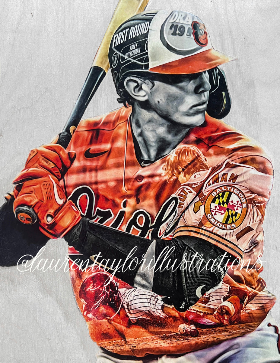 Adley (Adley Rutschman) Baltimore Orioles - 1/1 Original on Wood