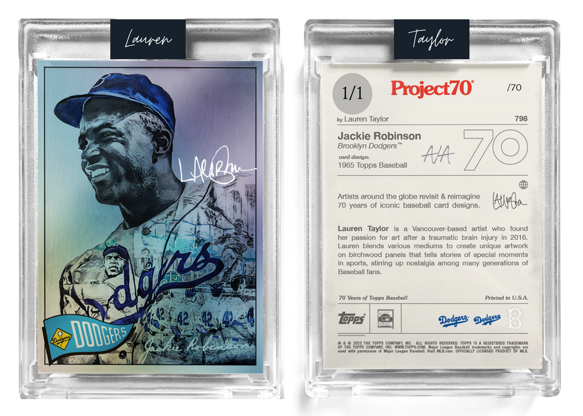 ベ*ル様 激レア Rollers California アンディーロイ直筆サイン 1/1 Silver Metallic Artist Signature - Jackie Robinson - Foil Variant