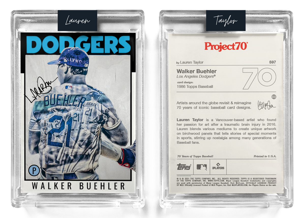 On-Card Autograph & Game Used Ball # to 1 - Walker Buehler - MLB TOPPS NOW®