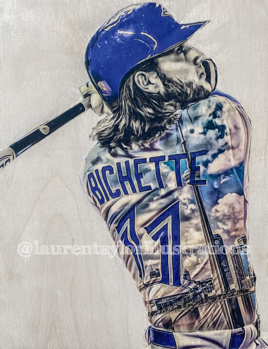 Bo” (Bo Bichette) Toronto Blue Jays - 1/1 Original on Wood