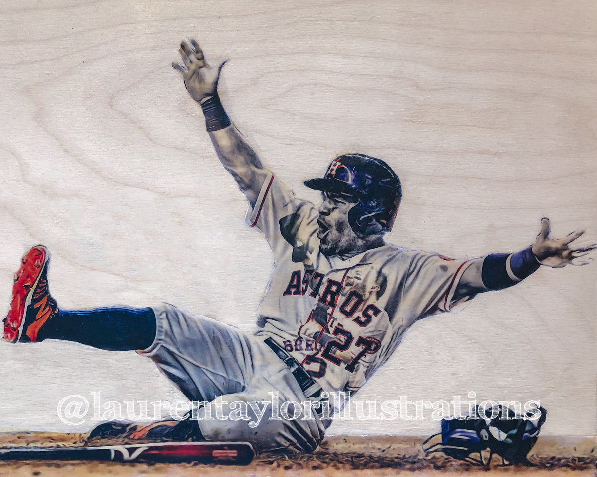 TUVE” (José Altuve) Houston Astros - 1/1 Original on Wood