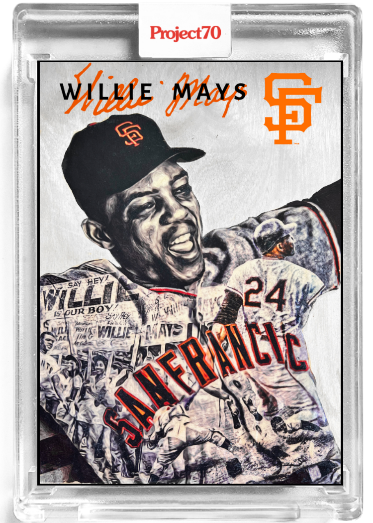 Willie Mays Topps Artist Autographed Cards