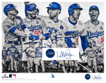 "EIGHT" (Los Angeles Dodgers) 2024 World Series Champions - Officially Licensed MLB Print - Limited Release NAVY BLUE ARTIST AUTO /250