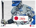 "50/50 Club" (Shohei Ohtani) Los Angeles Dodgers - Officially Licensed MLB Print - Limited Release RED ARTIST AUTO /17