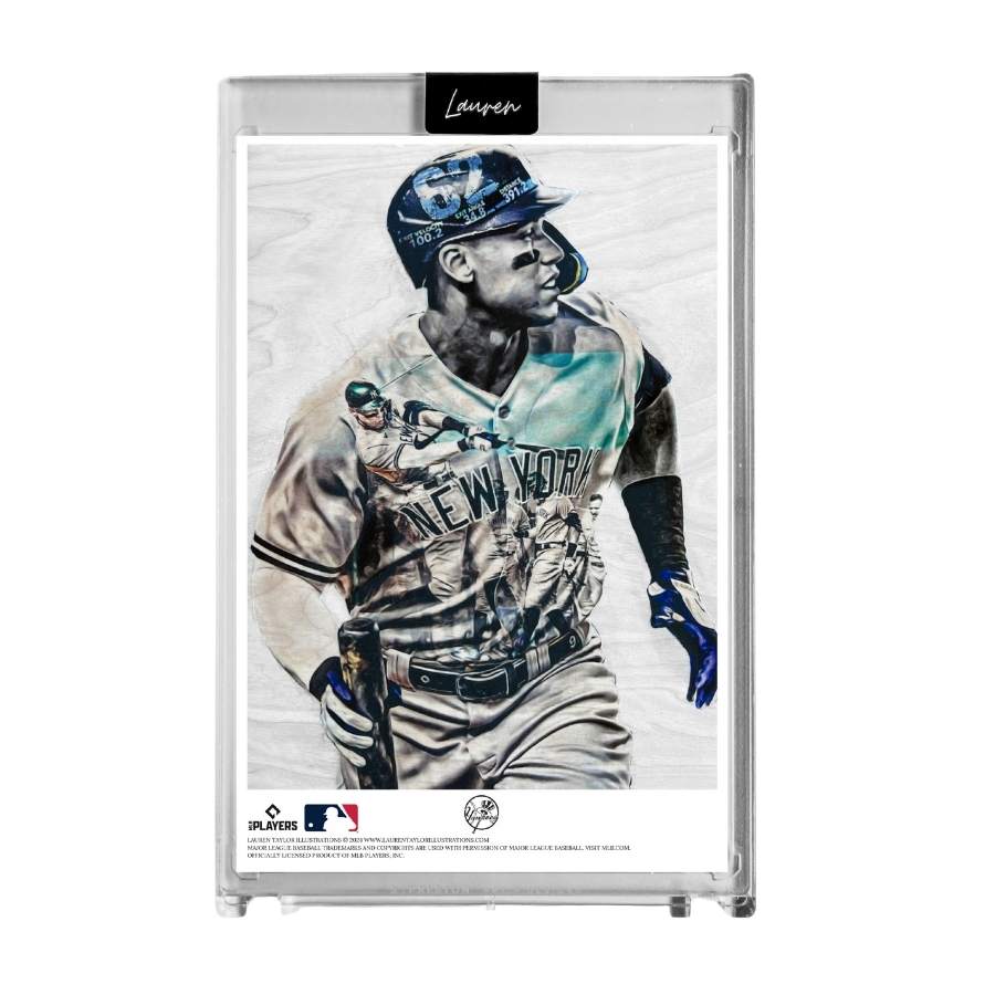 "62" (Aaron Judge) MLB Print Collectible 4x6 Art Slab - 1/1 Gold Artist Autograph