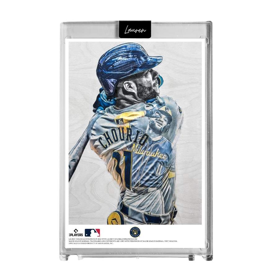 "Chourio" (Jackson Chourio) MLB Print Collectible 4x6 Art Slab - /25 Artist Autograph