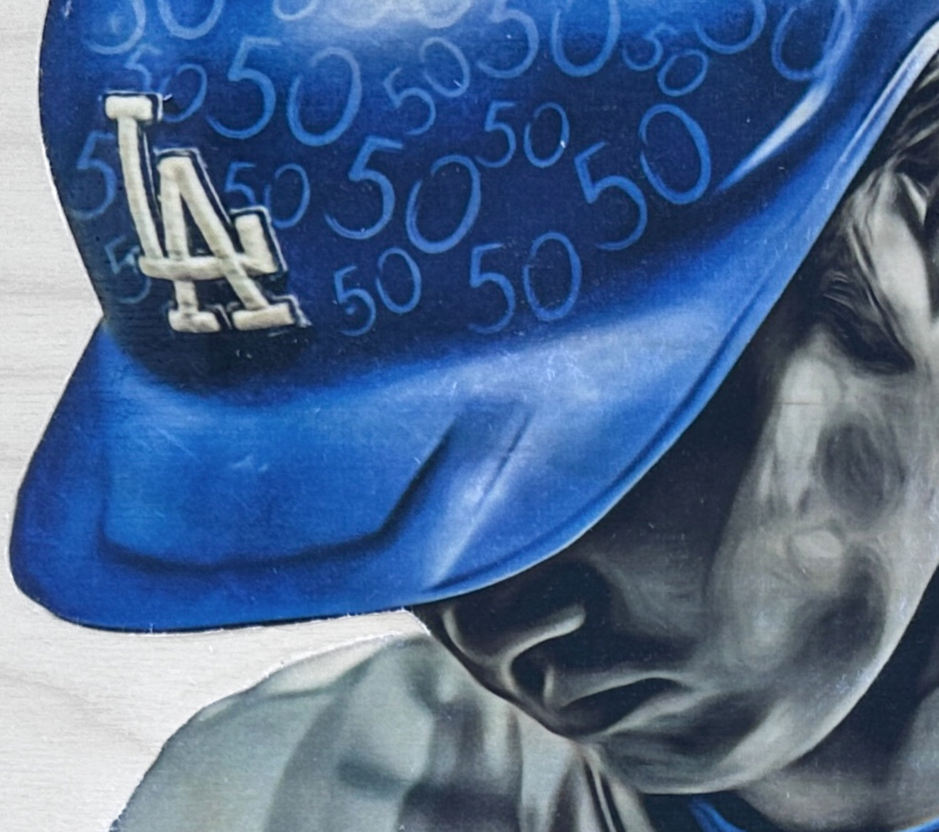 "50/50 Club" (Shohei Ohtani) Los Angeles Dodgers - Officially Licensed MLB Print - Limited Release RED ARTIST AUTO /17