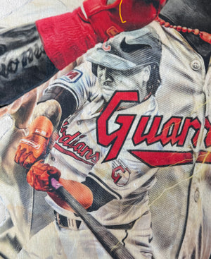 "J-Ram" (José Ramírez) Cleveland Guardians - Officially Licensed MLB Print - Limited Release /200