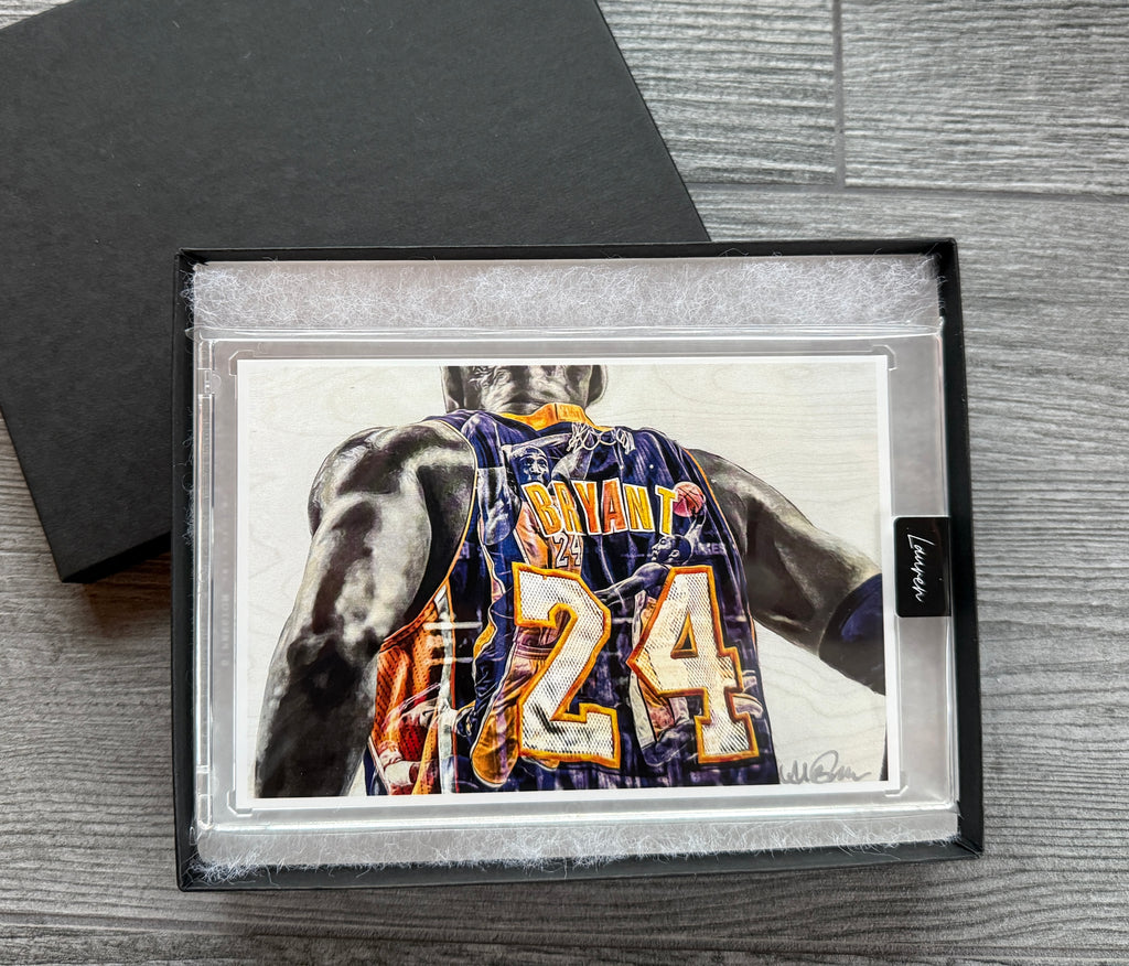 "KOBE" Collectible 4x6 Art Slab - /8 Silver Metallic Artist Auto