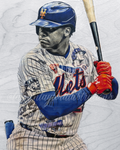 "From the Bronx to Queens" (Juan Soto) New York Mets - 1/1 Original on Birchwood