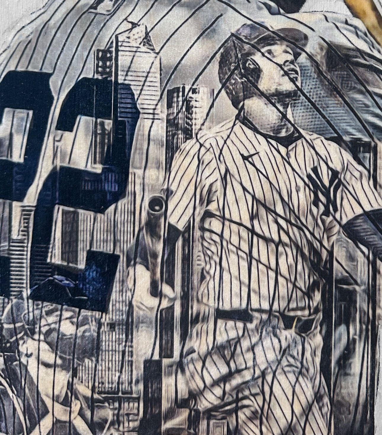 "Soto Pacheco" (Juan Soto) New York Yankees - 1/1 Original on Wood