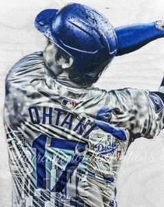 "ShoTime in LA Part II" (Shohei Ohtani) Los Angeles Dodgers - 1/1 Original on Birchwood