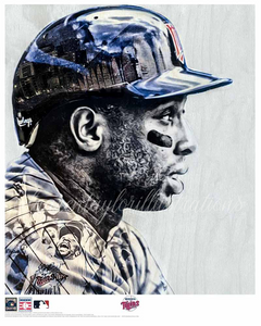 "Puck" (Kirby Puckett) Minnesota Twins - Officially Licensed MLB Cooperstown Print - Limited Release /200