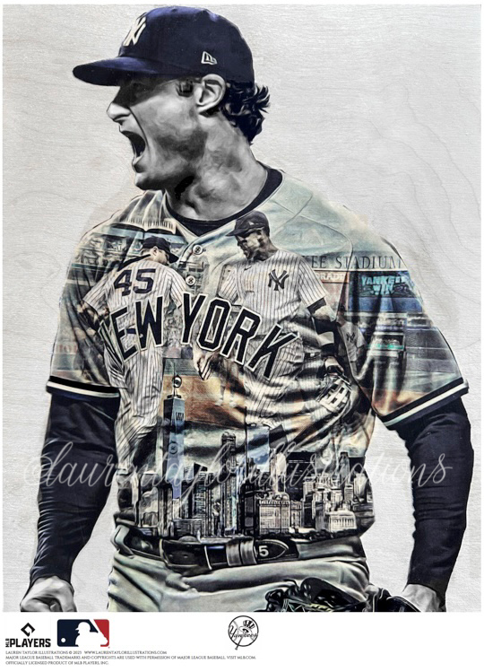 "Cole Train" (Gerrit Cole) New York Yankees - Officially Licensed MLB Print - Limited Release /500