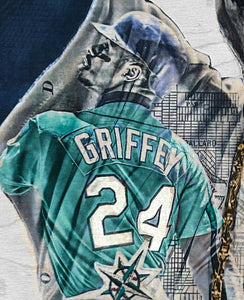 "Junior" (Ken Griffey Jr.) Seattle Mariners - Officially Licensed MLB Print - Limited Release /500