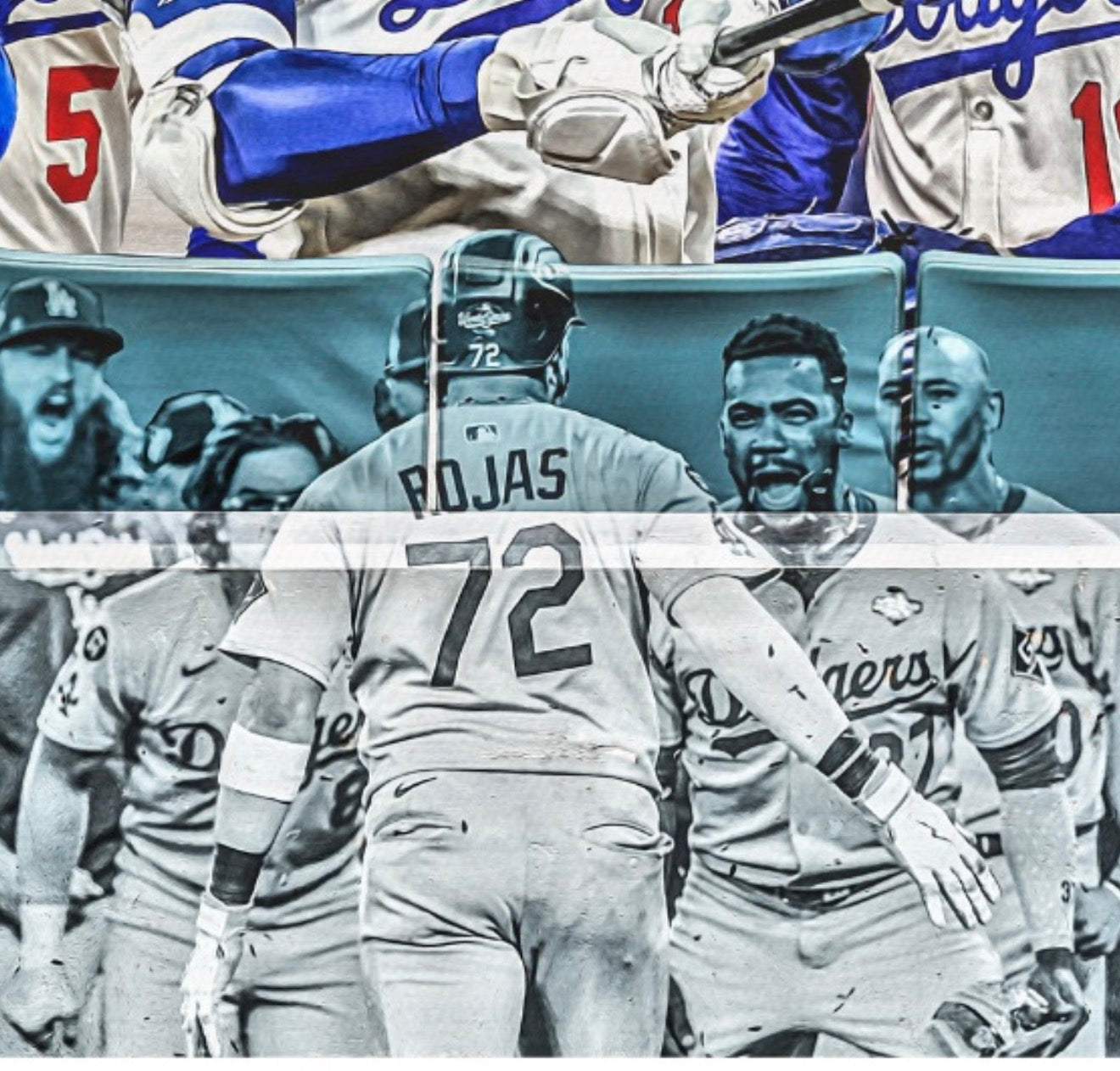 "NINE" (Los Angeles Dodgers) 2025 World Series Champions - Officially Licensed MLB Print - Limited Release /1000