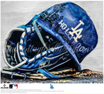 "#LABleedsBlue" (Los Angeles Dodgers Hat) Los Angeles Dodgers - Officially Licensed MLB Print - Limited Release /500