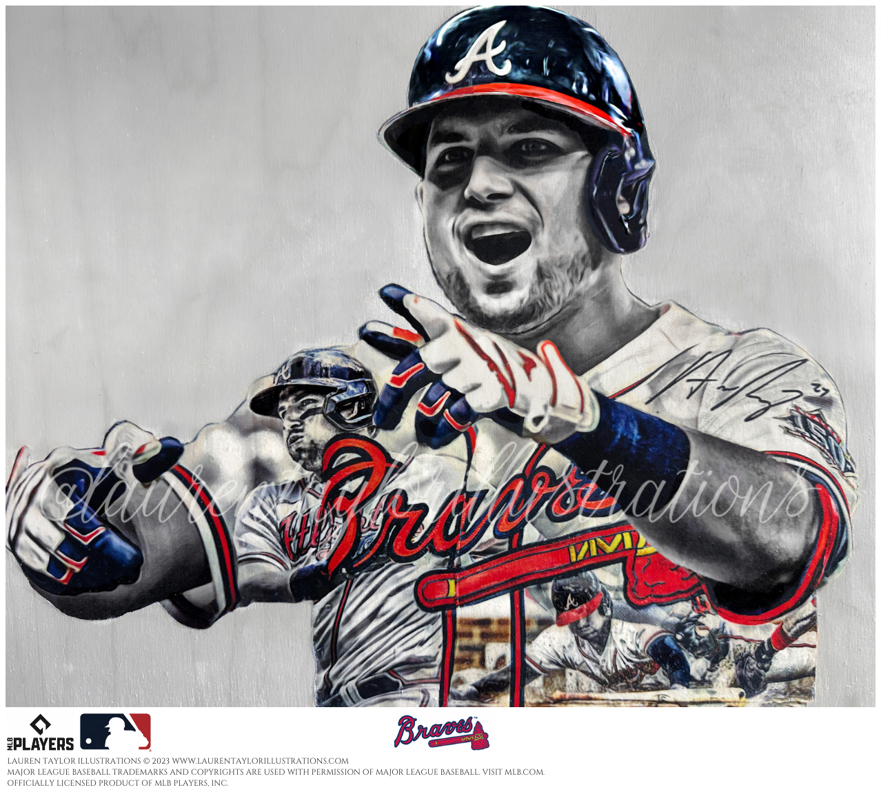 Ocho (Austin Riley) Atlanta Braves - Officially Licensed MLB Print -  Limited Release /500