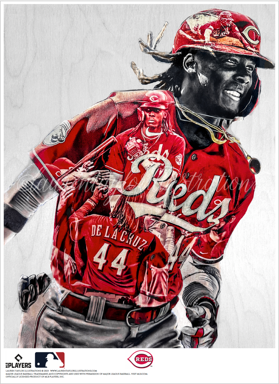 "Elly" (Elly De La Cruz) Cincinnati Reds - Officially Licensed MLB Print - Limited Release /500