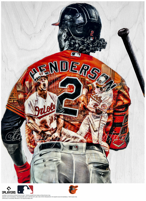 "Gunnar" (Gunnar Henderson) Baltimore Orioles - Officially Licensed MLB Print - Limited Release /500