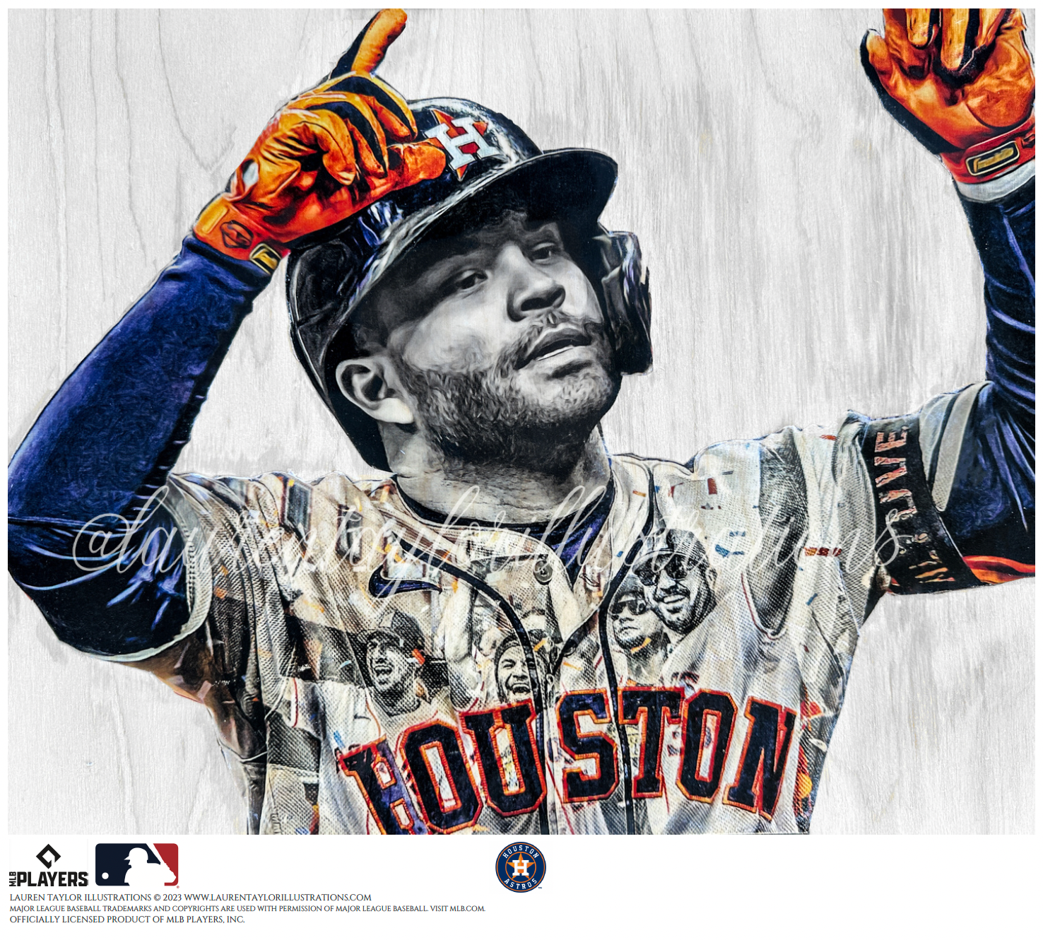 TUVE (José Altuve) Houston Astros - Officially Licensed MLB Print 