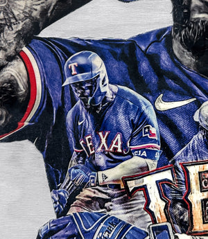 "El Bombi" (Adolis García) Texas Rangers - Officially Licensed MLB Print - Limited Release /500