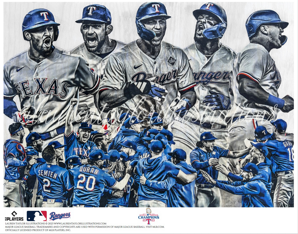 "Went and Took It" 2023 World Series Champions (ft. Semien, Eovaldi, Seager, García, Jung...) Texas Rangers - Officially Licensed MLB Print - Limited Release /500