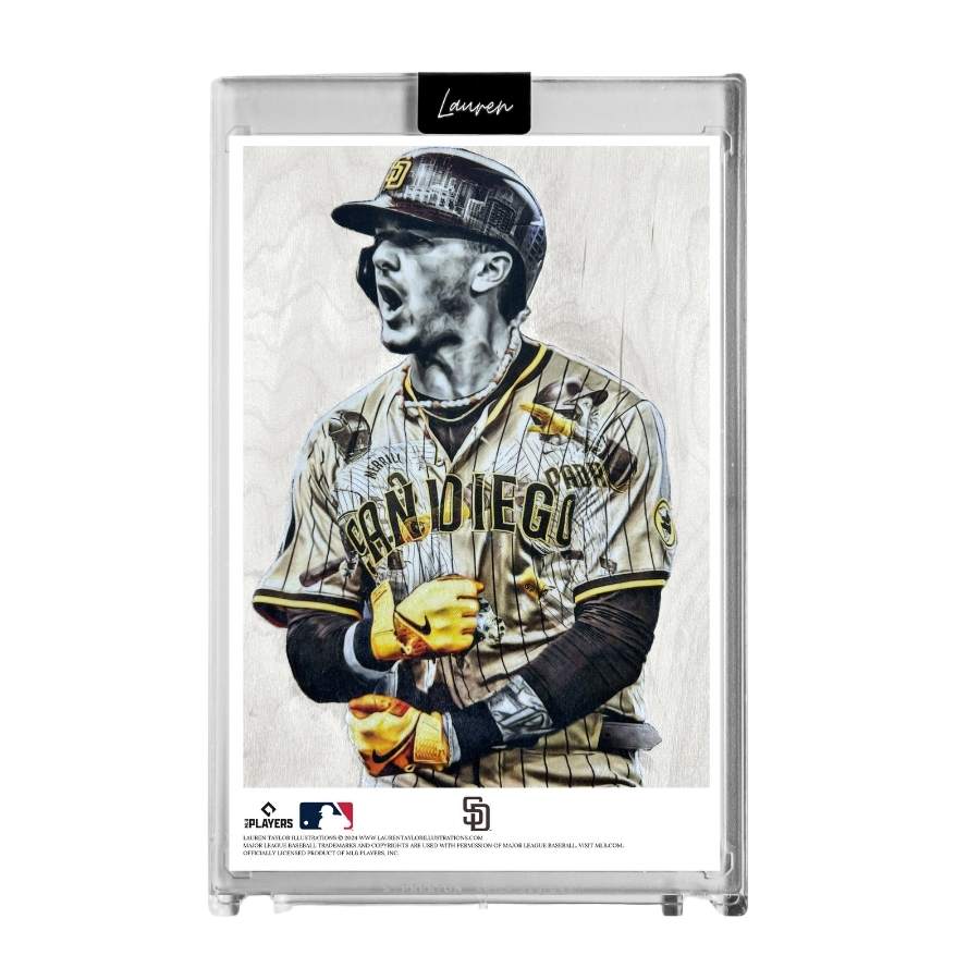 "J. Barrel" (Jackson Merrill) MLB Print Collectible 4x6 Art Slab - /25 Artist Autograph