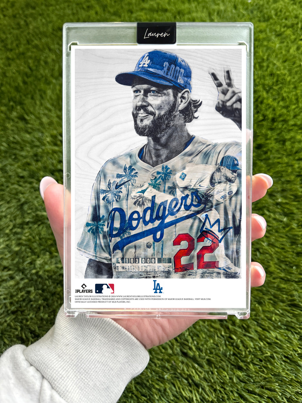 "3000" (Clayton Kershaw) MLB Print Collectible 4x6 Art Slab - /25 Artist Autograph (Copy)