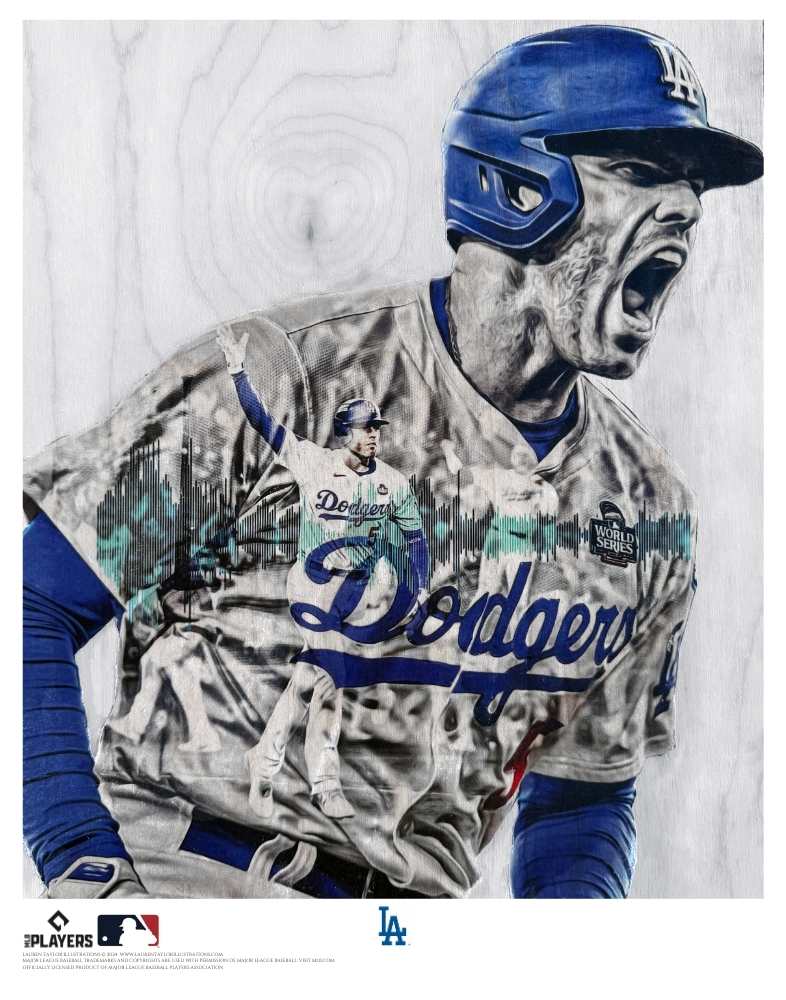 "Gibby, Meet Freddie" (Freddie Freeman) Los Angeles Dodgers - Officially Licensed MLB Print - Limited Release /200