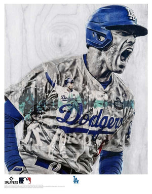 "Gibby, Meet Freddie" (Freddie Freeman) Los Angeles Dodgers - Officially Licensed MLB Print - Limited Release DODGER BLUE ARTIST AUTO /50