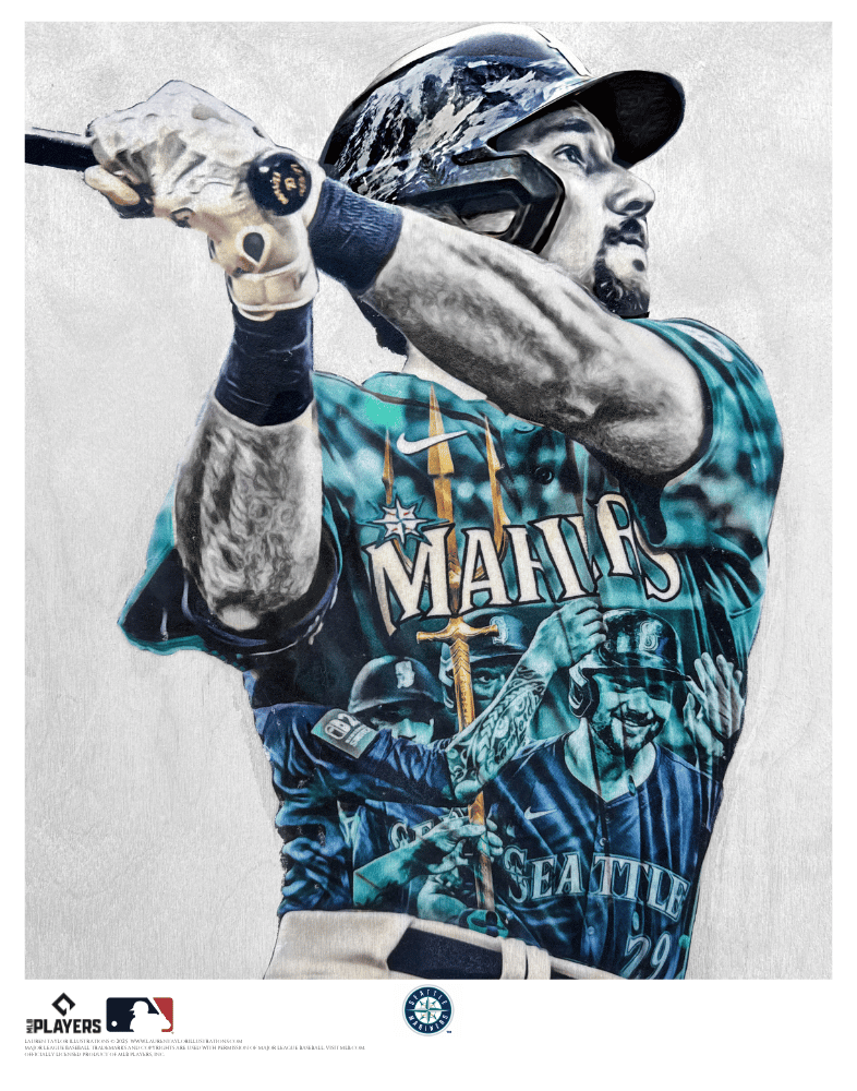"The Big Dumper" (Cal Raleigh) Seattle Mariners - Officially Licensed MLB Print - Limited Release /200