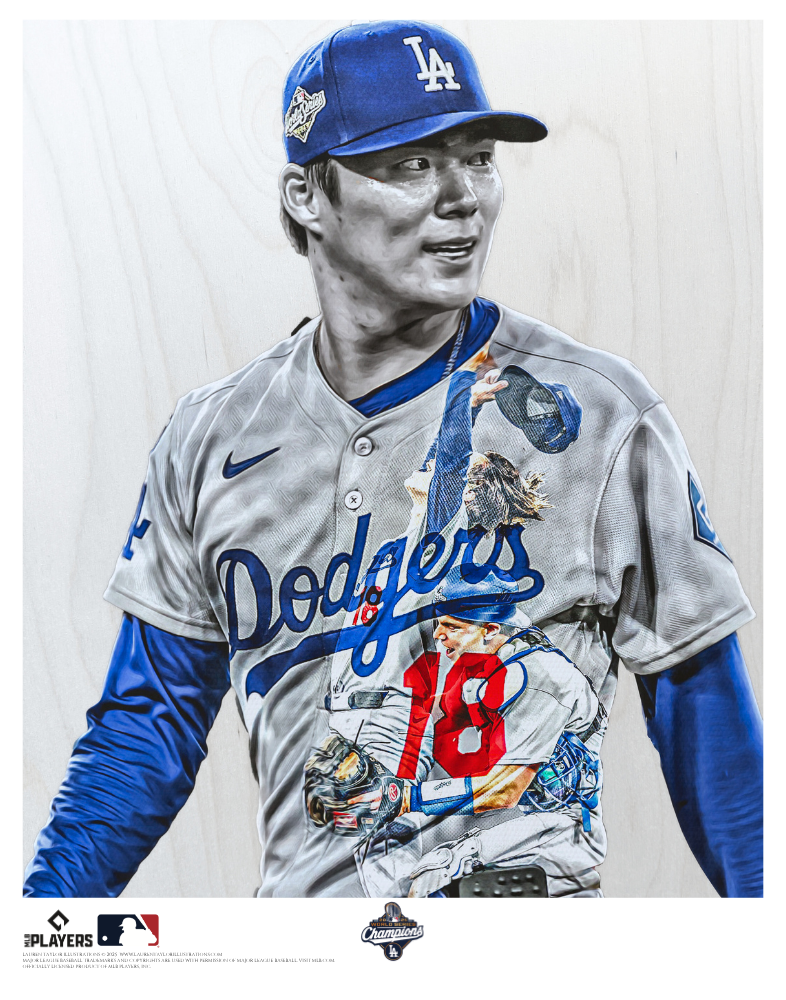 "Final Out" (Y. Yamamoto & W. Smith) Los Angeles Dodgers - 2025 World Series MVP - Officially Licensed MLB Print - Limited Release /500