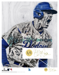 "Gibby, Meet Freddie" (Freddie Freeman) Los Angeles Dodgers - Officially Licensed MLB Print - Limited Release METALLIC GOLD ARTIST AUTO 1/1