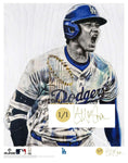 "World Series Ohtani" (Shohei Ohtani) Los Angeles Dodgers - Officially Licensed MLB Print - Limited Release METALLIC GOLD ARTIST AUTO 1/1